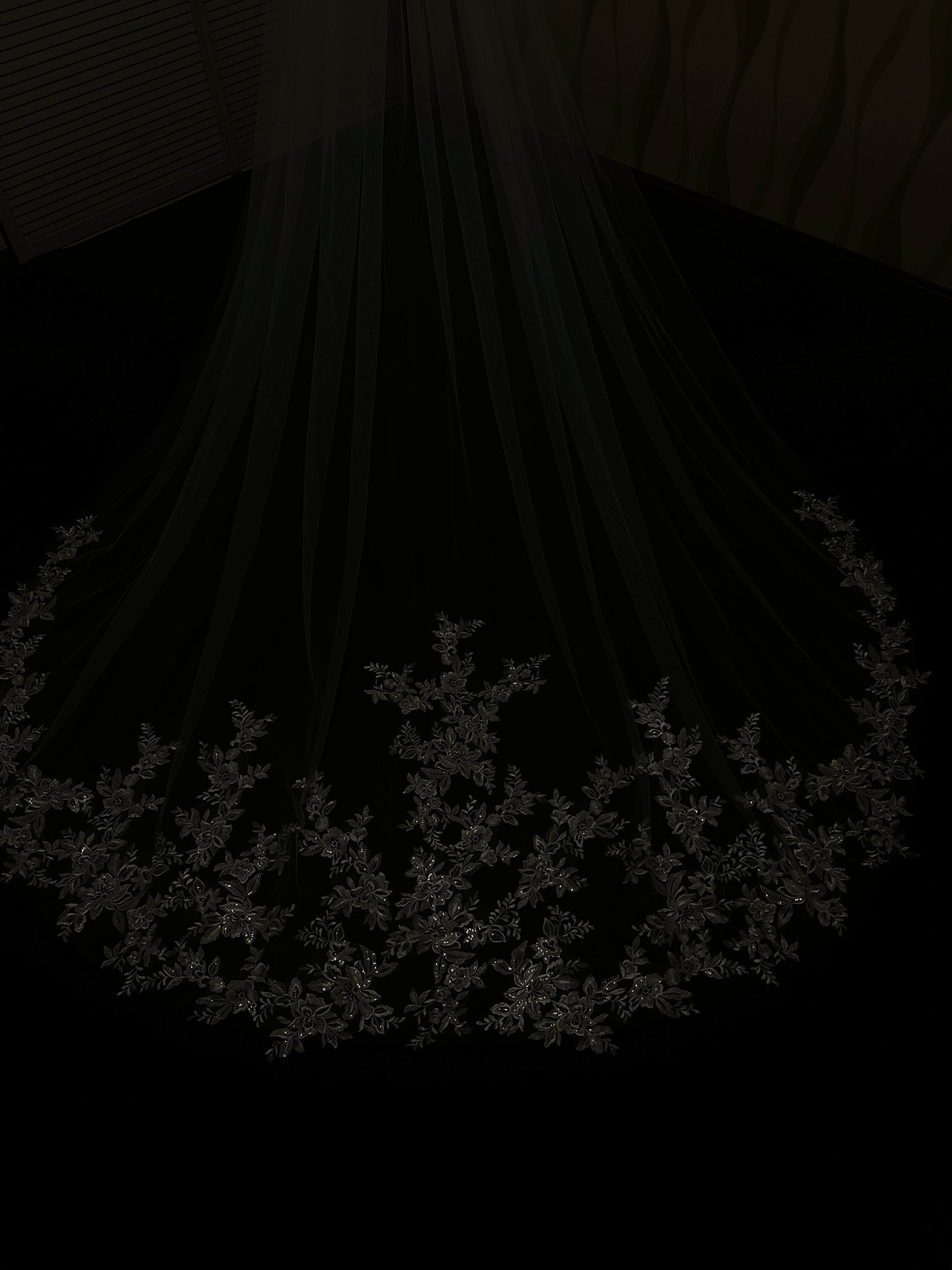 Veil&Vow High-End Sequin-Accented Cathedral Bridal Veil