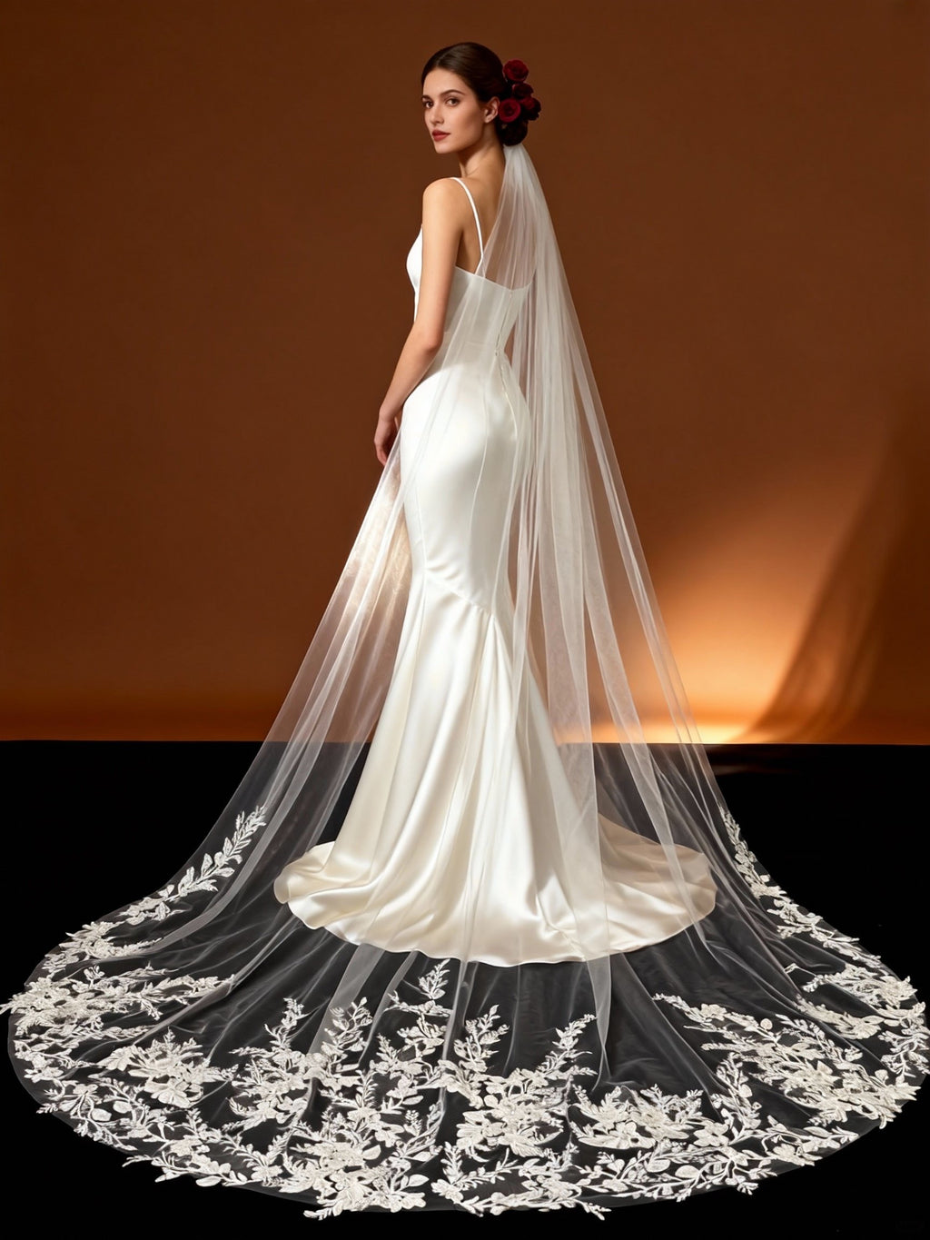 Veil&Vow High-End Sequin-Accented Cathedral Bridal Veil